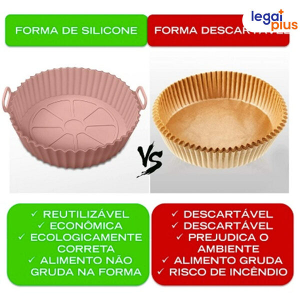 Kit 3 Formas De Silicone Para Air Fryer - Image 3