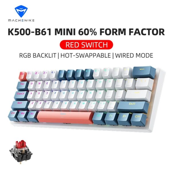 Machenike K500-B61 Mini Teclado Mecânico