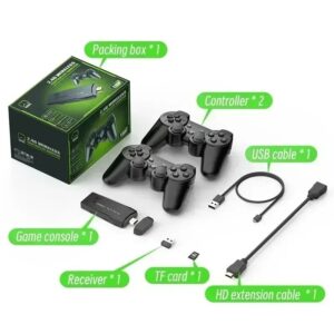 GAME STICK 4K ORIGINAL VERSÃO ATUALIZADA 11 MIL JOGOS com 2 controles sem fio