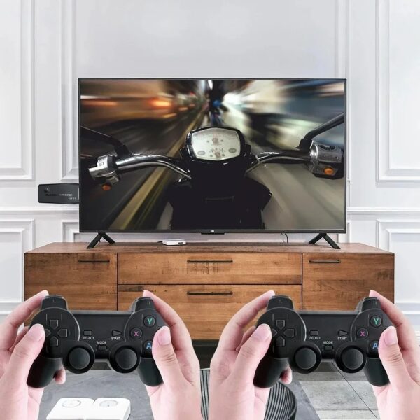 GAME STICK 4K ORIGINAL VERSÃO ATUALIZADA 11 MIL JOGOS com 2 controles sem fio - Image 5