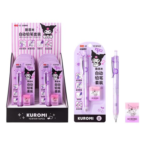 Conjunto de Lápis Automáticos Sanrio - Série Kuromi, Desenho e Escrita - Image 5